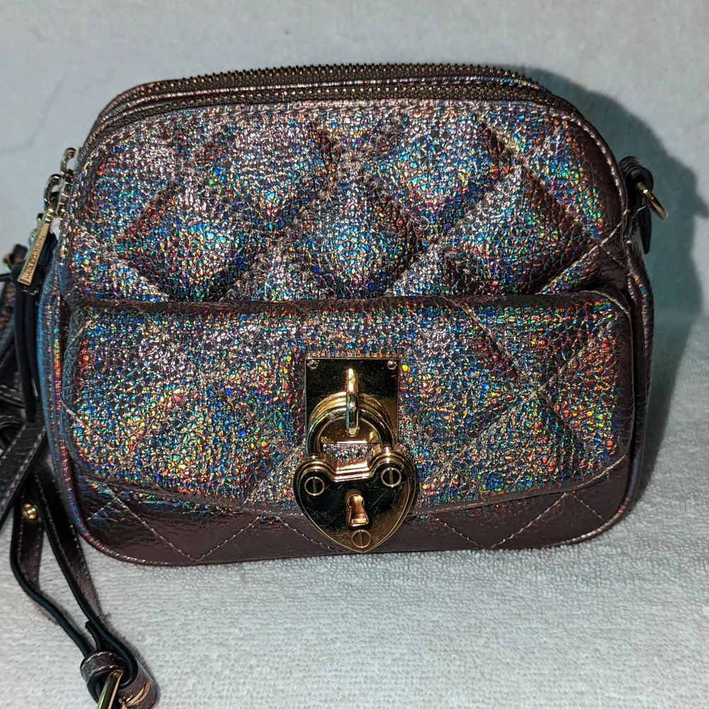 Juice Couture Mermaid heart lock shoulder crossbody bag.